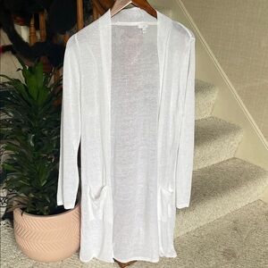 J Jill Linen Blend Coastal Cardigan